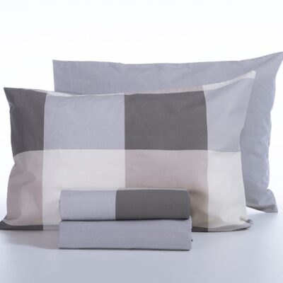 NEF-NEF ΣΕΤ ΣΕΝΤΟΝΙΑ ΒΑΜΒΑΚΕΡΑ KING SIZE ΜΕ ΛΑΣΤΙΧΟ CASUAL CHECK  NEF-NEF HOMEWARE, 100% ΒΑΜΒΑΚΙ - Image 4