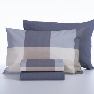 NEF-NEF ΣΕΤ ΣΕΝΤΟΝΙΑ ΒΑΜΒΑΚΕΡΑ KING SIZE ΜΕ ΛΑΣΤΙΧΟ CASUAL CHECK  NEF-NEF HOMEWARE, 100% ΒΑΜΒΑΚΙ - Image 6
