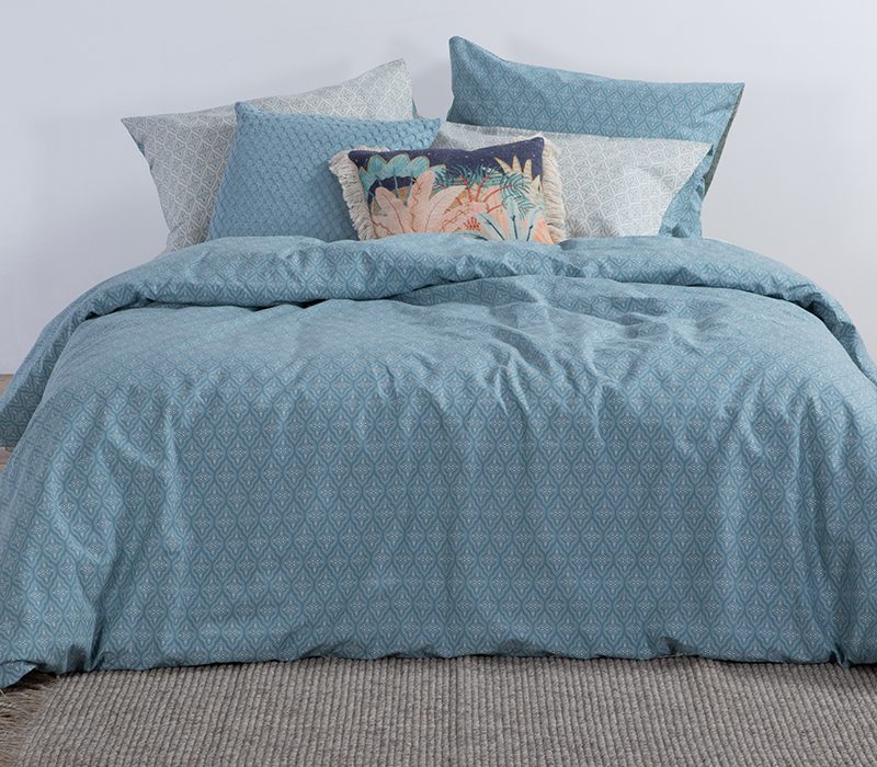 NEF-NEF ΣΕΤ ΣΕΝΤΟΝΙΑ ΒΑΜΒΑΚΕΡΑ ΥΠΕΡΔΙΠΛΑ SORENTO BLUE 240X270 NEF-NEF HOMEWARE, 100% ΒΑΜΒΑΚΙ - Image 5
