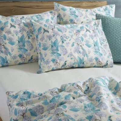 NEF-NEF ΣΕΤ ΣΕΝΤΟΝΙΑ ΒΑΜΒΑΚΕΡΑ KING SIZE ΜΕ ΛΑΣΤΙΧΟ DREAM ON BLUE  NEF-NEF HOMEWARE, 100% ΒΑΜΒΑΚΙ - Image 2