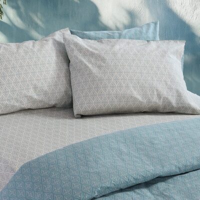 NEF-NEF ΣΕΤ ΣΕΝΤΟΝΙΑ ΒΑΜΒΑΚΕΡΑ KING SIZE ΜΕ ΛΑΣΤΙΧΟ SORENTO BLUE  NEF-NEF HOMEWARE, 100% ΒΑΜΒΑΚΙ - Image 2