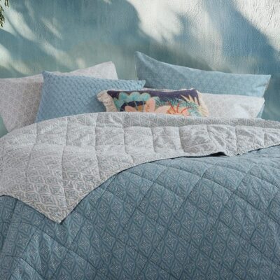 NEF-NEF ΚΟΥΒΕΡΛΙ ΜΟΝΟ SORENTO BLUE 170X240 NEF-NEF HOMEWARE, 100% ΒΑΜΒΑΚΙ