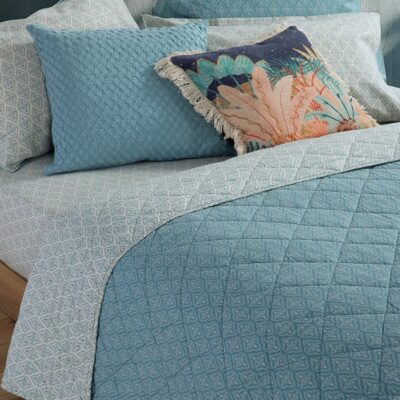 NEF-NEF ΚΟΥΒΕΡΛΙ ΜΟΝΟ SORENTO BLUE 170X240 NEF-NEF HOMEWARE, 100% ΒΑΜΒΑΚΙ - Image 3