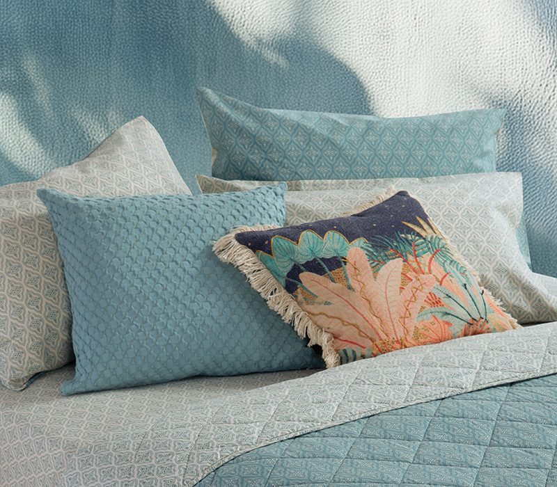 NEF-NEF ΚΟΥΒΕΡΛΙ ΥΠΕΡΔΙΠΛΟ SORENTO BLUE 230X240 NEF-NEF HOMEWARE, 100% ΒΑΜΒΑΚΙ - Image 2