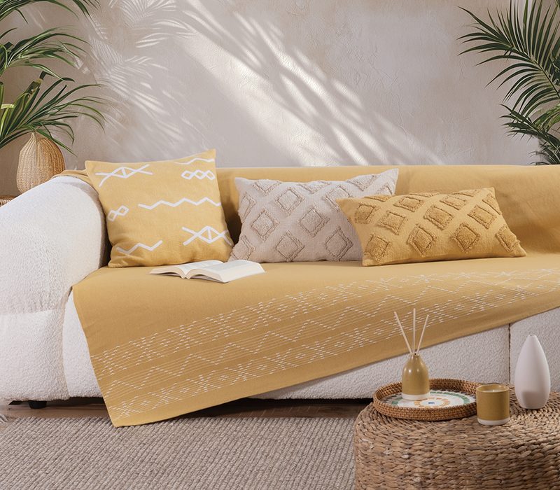 NEF-NEF ΡΙΧΤΑΡΙ ΤΕΤΡΑΘΕΣΙΟΥ ΚΑΝΑΠΕ CREATE 180Χ350 NEF-NEF HOMEWARE, 100% BAMBAKI - Image 2
