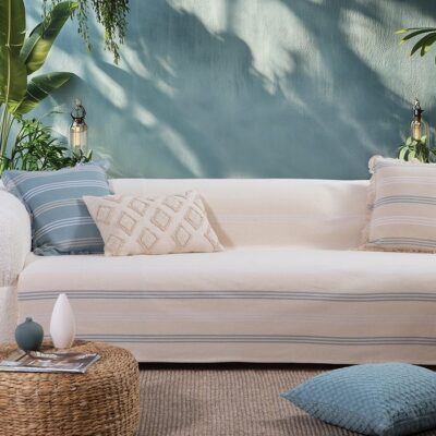 NEF-NEF ΡΙΧΤΑΡΙ ΠΟΛΥΘΡΟΝΑΣ SPIRIT BLUE 180Χ180 NEF-NEF HOMEWARE, 100% BAMBAKI