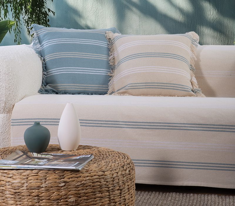 NEF-NEF ΡΙΧΤΑΡΙ ΠΟΛΥΘΡΟΝΑΣ SPIRIT BLUE 180Χ180 NEF-NEF HOMEWARE, 100% BAMBAKI - Image 2