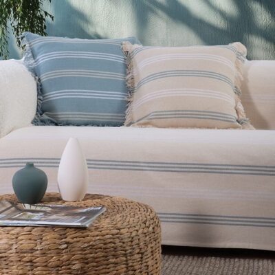 NEF-NEF ΡΙΧΤΑΡΙ ΔΙΘΕΣΙΟΥ ΚΑΝΑΠΕ SPIRIT BLUE 180Χ250 NEF-NEF HOMEWARE, 100% BAMBAKI - Image 2