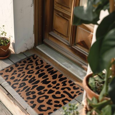 NEF-NEF ΤΑΠΕΤΟ ΕΙΣΟΔΟΥ LEOPARD 45Χ75 NEF-NEF HOMEWARE, 100% ΚΟΚΟΦΟΙΝΙΚΑΣ ΚΑΡΥΔΑΣ - Image 2