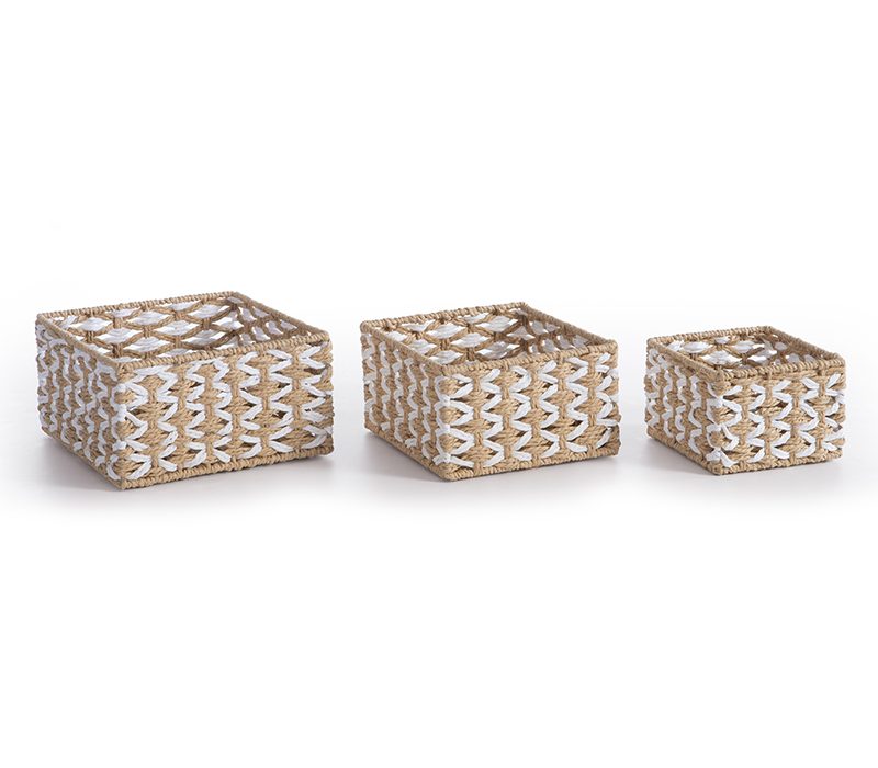 NEF-NEF ΚΑΛΑΘΙ ΑΠΟ ΠΛΕΓΜΕΝΟ ΧΑΡΤΙ VINCI 23X23X12 NEF-NEF HOMEWARE, 100% ΧΑΡΤΙΝΟ ΣΧΟΙΝΙ - Image 2