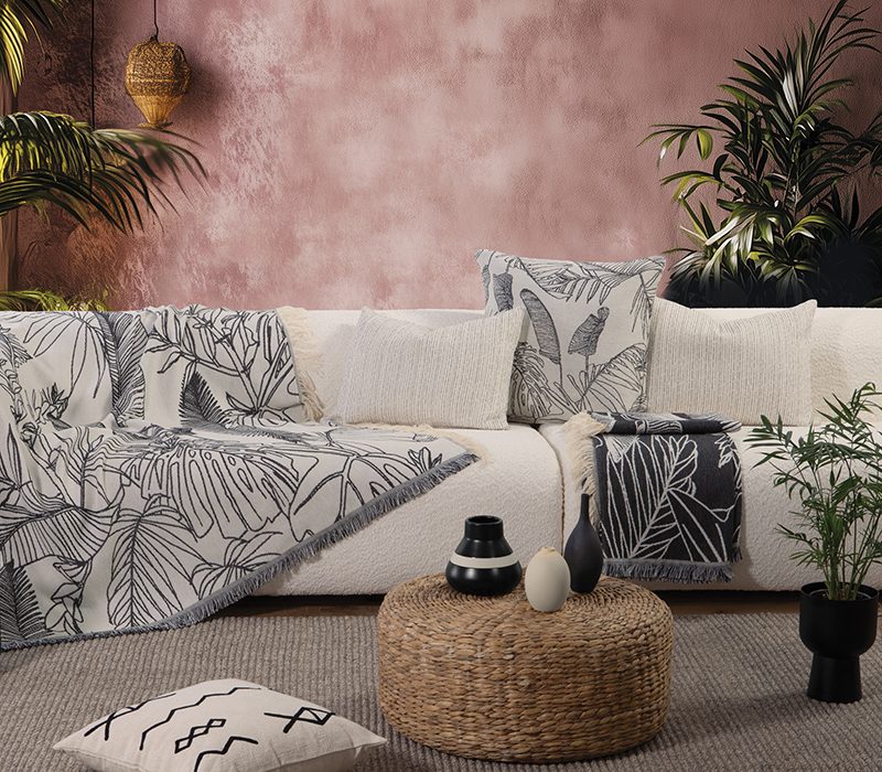 NEF-NEF ΡΙΧΤΑΡΙ ΠΟΛΥΘΡΟΝΑΣ GROW DECO 130Χ170 NEF-NEF HOMEWARE, 100% BAMBAKI