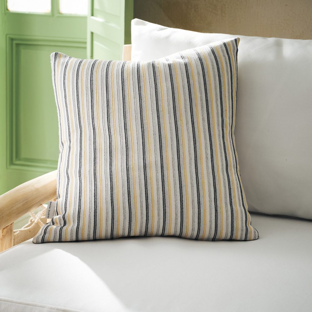 Μαξιλαροθήκη 50x50cm GOFIS HOME  Clover Grey/Yellow 334/01