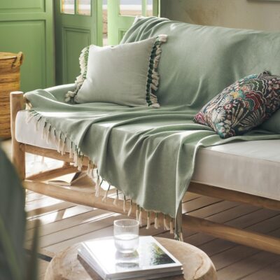 Ριχτάρι Διακοσμητικό 180x180cm GOFIS HOME  Kianga Bean Green 226/18