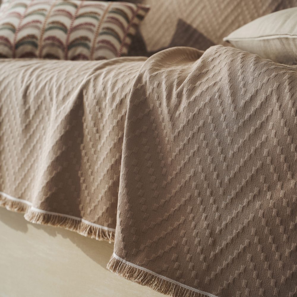 Ριχτάρι Πολυθρόνας 180x180cm GOFIS HOME Ori Hemp Beige 401/21 - Image 2