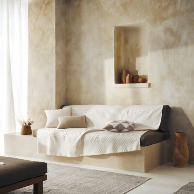 Ριχτάρι Τριθέσιου 180x310cm GOFIS HOME  Ori Bone Beige 401/05 - Image 4