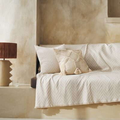Ριχτάρι Τριθέσιου 180x310cm GOFIS HOME  Ori Natural Beige 401/06 - Image 3