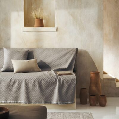 Ριχτάρι Τριθέσιου 180x310cm GOFIS HOME  Ori Rock Grey 401/15 - Image 4