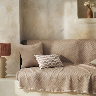 Ριχτάρι Τριθέσιου 180x310cm GOFIS HOME  Ori Hemp Beige 401/21
