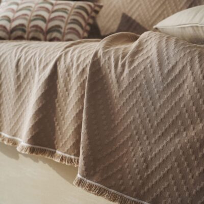 Ριχτάρι Τριθέσιου 180x310cm GOFIS HOME  Ori Hemp Beige 401/21 - Image 2