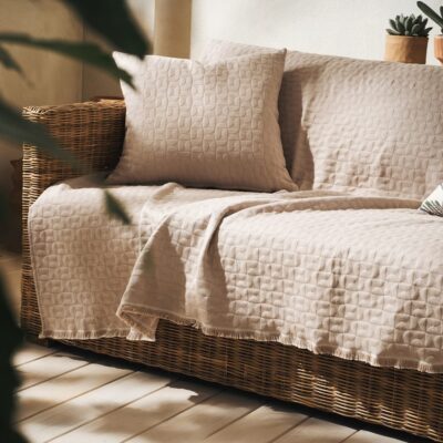 Ριχτάρι Τριθέσιου 180x310cm GOFIS HOME  Eliena Warm Beige 402/06 - Image 3