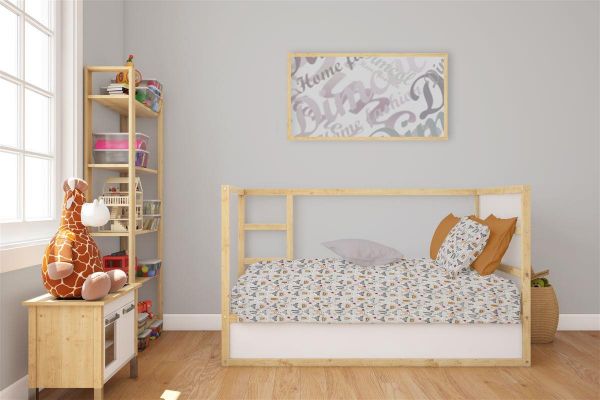 DIMcol Σεντόνια Εμπριμέ Σετ 3 τεμ bebe Fox 527 120X160 Grey 100% Cotton