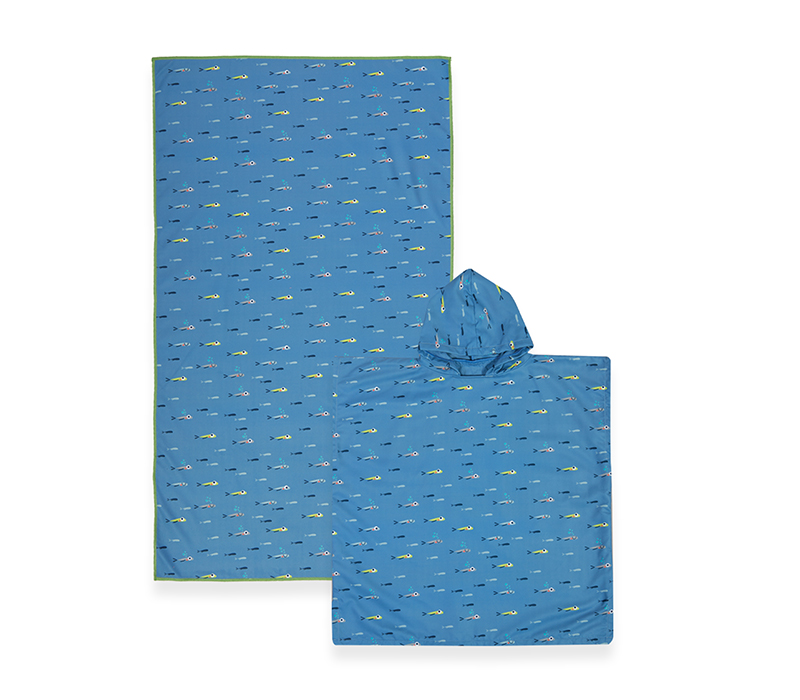 NEF-NEF ΠΑΙΔΙΚΟ ΠΟΝΤΣΟ FISH TEAM 65X65 NEF-NEF HOMEWARE, 100% ΠΟΛΥΕΣΤΕΡΑΣ - Image 2