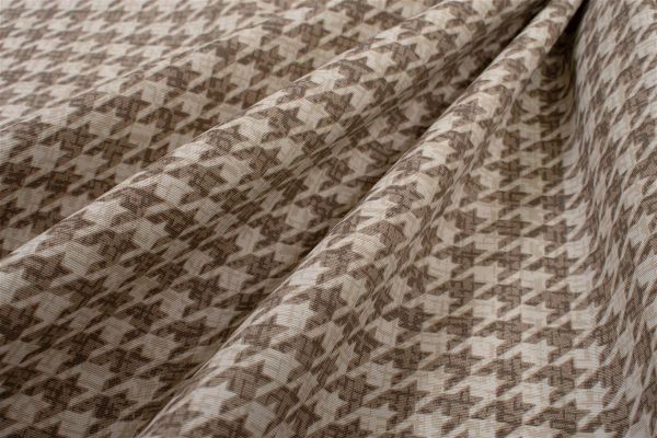 DIMcol Αλέκιαστο Σετ 2 τεμ Τραπεζομάντηλο Houndstooth 473 140X140 & Τραβέρσα 40X140 Beige 70/30 Cott/Pol - Image 2
