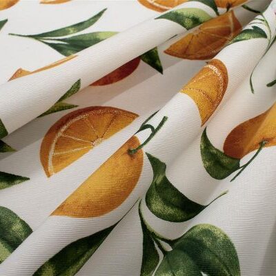 DIMcol Καρέ Αλέκιαστο Road Oranges 474 90X90 White-Orange 70/30 Cott/Pol - Image 2