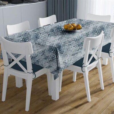 DIMcol Τραπεζομάντηλο Αλέκιαστο Skid Marks 471 180X300 Blue 70/30 Cott/Pol