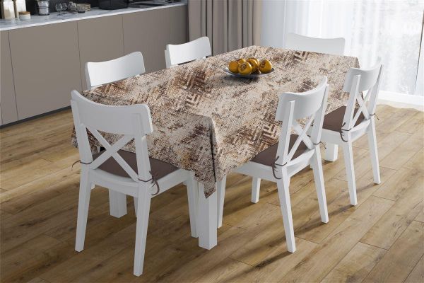 DIMcol Τραπεζομάντηλο Αλέκιαστο Skid Marks 472 180X300 Beige 70/30 Cott/Pol