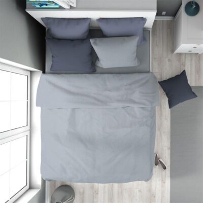DIMcol Πάπλωμα Solid 505 160X240 Light Blue-Grey 100% Cotton