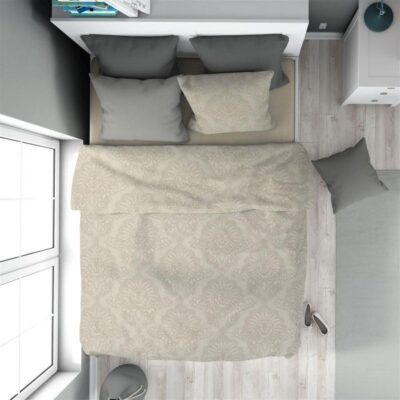 DIMcol Πάπλωμα Εμπριμέ Άρτεμις 702 160X240 Beige 100% Cotton