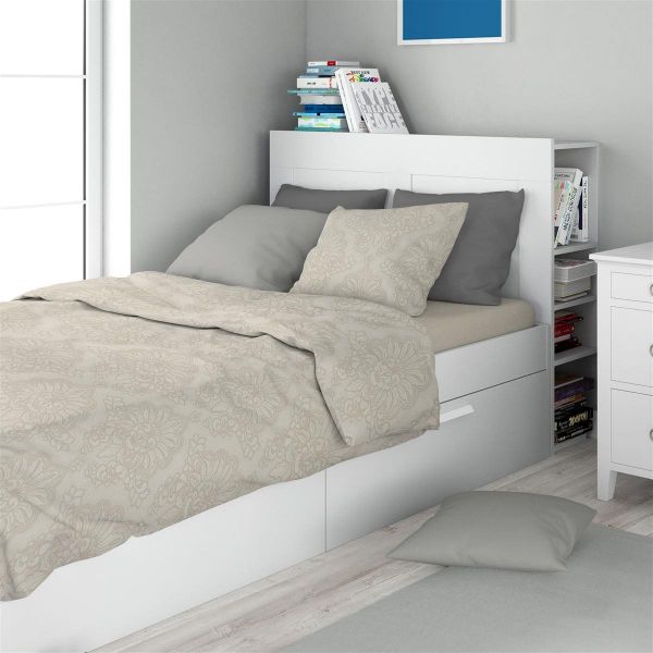 DIMcol Σεντόνια Εμπριμέ Σετ 3 τεμ Άρτεμις 702 160X240 Beige 100% Cotton