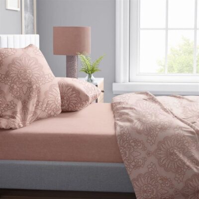 DIMcol Πάπλωμα Εμπριμέ Άρτεμις 703 220X240 Dusty Rose 100% Cotton
