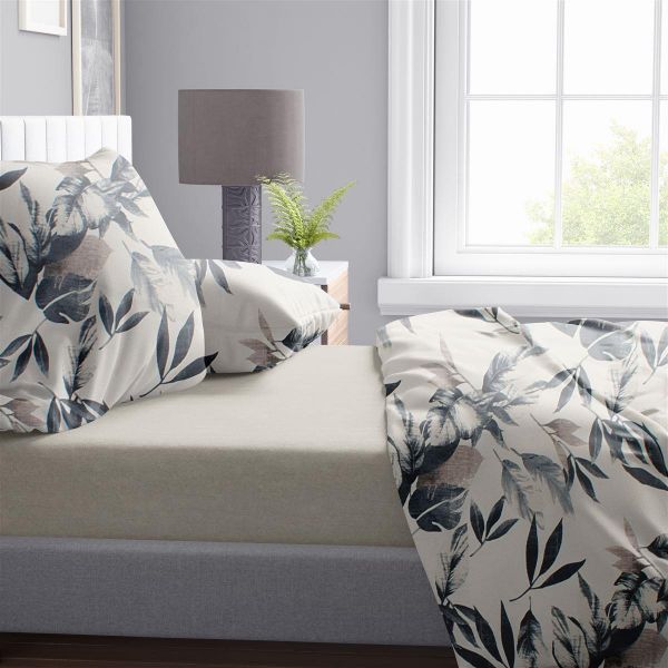 DIMcol Πάπλωμα Εμπριμέ Ευριδίκη 710 220X240 Ecru-Black 100% Cotton