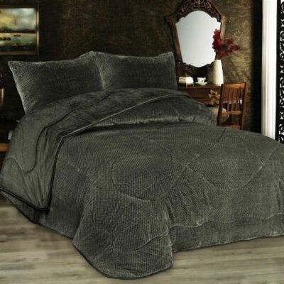 Κουβερτοπάπλωμα Popcorn Fleece 700 gsm 1950 Olive 160X220 100% Polyester