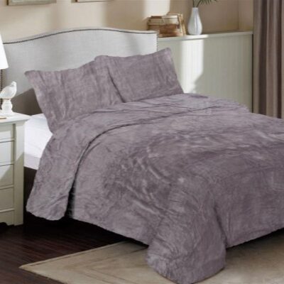 DIMcol Κουβέρτα Coral Fleece Solid 06 160X220 Grey 100% Polyester