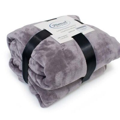 DIMcol Κουβέρτα Coral Fleece Solid 06 160X220 Grey 100% Polyester - Image 2