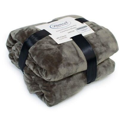 DIMcol Κουβέρτα Coral Fleece Solid 07 160X220 Olive 100% Polyester - Image 2