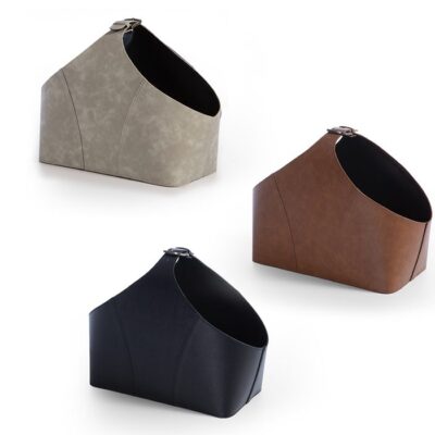 ΚΑΛΑΘΙ LETHAL 30X20X32 ΜΕ ΥΦΗ ΔΕΡΜΑΤΟΣ NEF-NEF HOMEWARE, ΤΕΧΝΗΤΟ ΔΕΡΜΑ