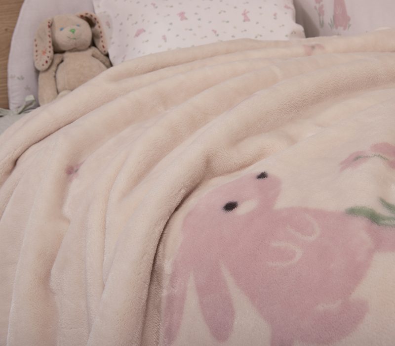 ΒΡΕΦΙΚΗ ΚΟΥΒΕΡΤΑ ΑΓΚΑΛΙΑΣ COUNTRY BUNNY 75X100 NEF-NEF HOMEWARE, 100% ΠΟΛΥΕΣΤΕΡΑΣ - Image 3