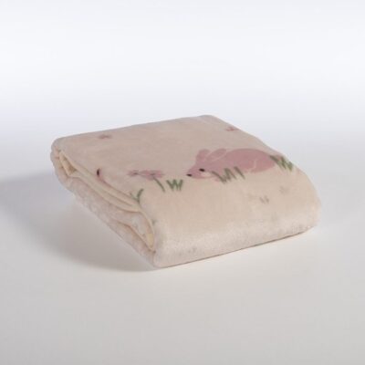 ΒΡΕΦΙΚΗ ΚΟΥΒΕΡΤΑ ΑΓΚΑΛΙΑΣ COUNTRY BUNNY 75X100 NEF-NEF HOMEWARE, 100% ΠΟΛΥΕΣΤΕΡΑΣ - Image 4