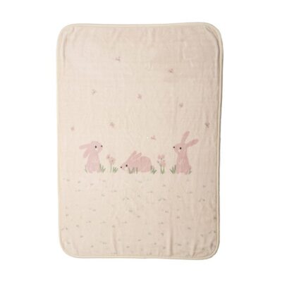 ΒΡΕΦΙΚΗ ΚΟΥΒΕΡΤΑ ΑΓΚΑΛΙΑΣ COUNTRY BUNNY 75X100 NEF-NEF HOMEWARE, 100% ΠΟΛΥΕΣΤΕΡΑΣ - Image 5