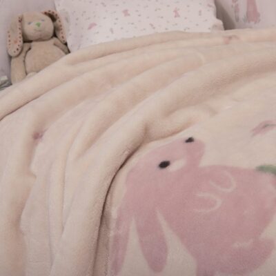 ΒΡΕΦΙΚΗ ΚΟΥΒΕΡΤΑ ΚΟΥΝΙΑΣ COUNTRY BUNNY 100Χ140 NEF-NEF HOMEWARE, 100% ΠΟΛΥΕΣΤΕΡΑΣ - Image 3
