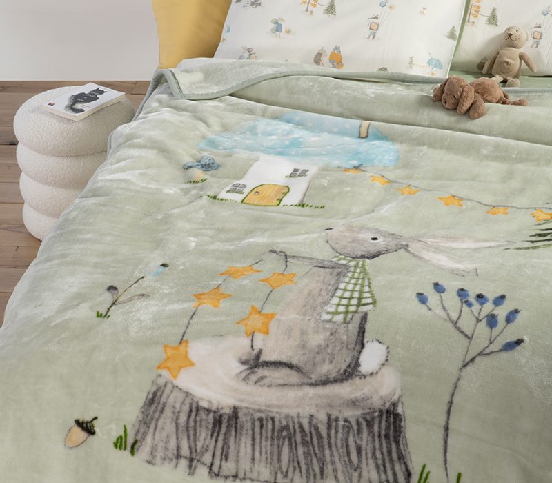 ΠΑΙΔΙΚΗ ΚΟΥΒΕΡΤΑ WOODLAND PARTY 160Χ220 NEF-NEF HOMEWARE, 100% ΠΟΛΥΕΣΤΕΡΑΣ