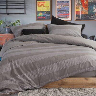 ΣΕΤ ΠΑΠΛΩΜΑΤΟΘΗΚΗ ΜΟΝΗ CASUAL STRIPE 170Χ240 NEF-NEF HOMEWARE, 100% ΒΑΜΒΑΚΙ