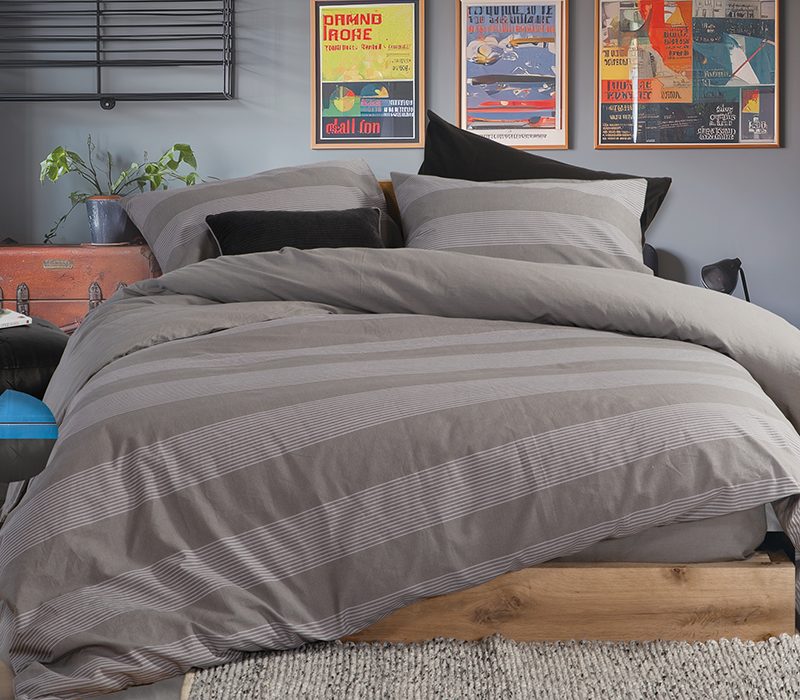 ΣΕΤ ΠΑΠΛΩΜΑΤΟΘΗΚΗ ΜΟΝΗ CASUAL STRIPE 170Χ240 NEF-NEF HOMEWARE, 100% ΒΑΜΒΑΚΙ