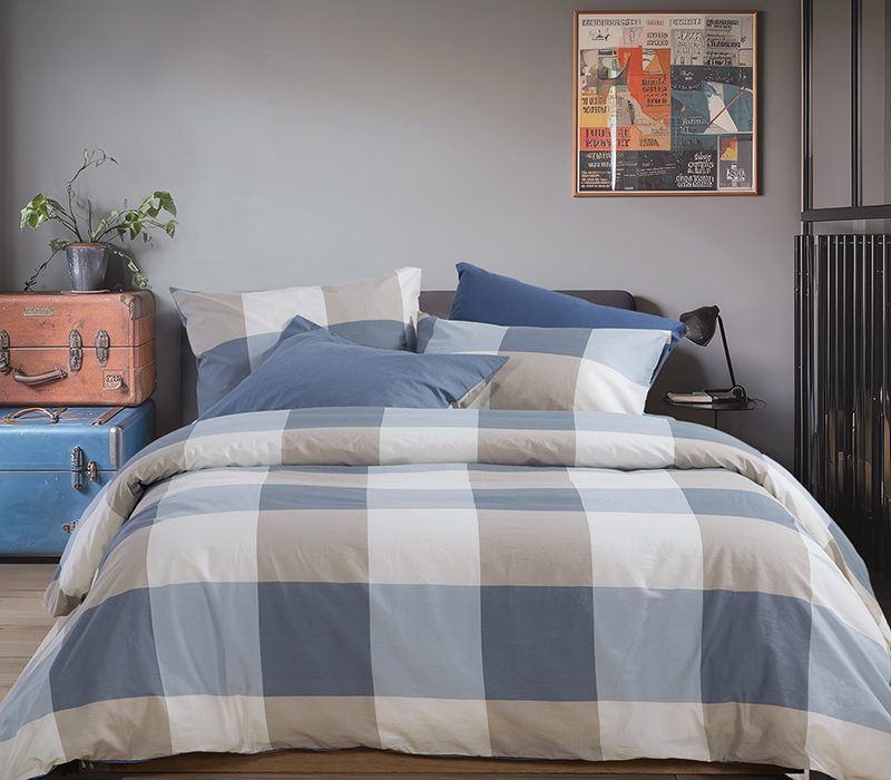 ΣΕΤ ΠΑΠΛΩΜΑΤΟΘΗΚΗ ΥΠΕΡΔΙΠΛΗ CASUAL CHECK 240Χ230 NEF-NEF HOMEWARE, 100% ΒΑΜΒΑΚΙ - Image 3