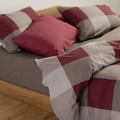 ΣΕΤ ΠΑΠΛΩΜΑΤΟΘΗΚΗ ΥΠΕΡΔΙΠΛΗ CASUAL CHECK 240Χ230 NEF-NEF HOMEWARE, 100% ΒΑΜΒΑΚΙ - Image 4
