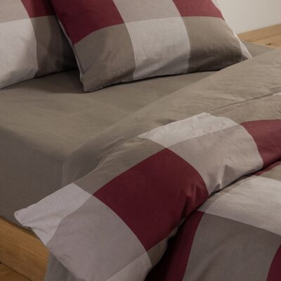 ΣΕΤ ΠΑΠΛΩΜΑΤΟΘΗΚΗ ΥΠΕΡΔΙΠΛΗ CASUAL CHECK 240Χ230 NEF-NEF HOMEWARE, 100% ΒΑΜΒΑΚΙ - Image 5